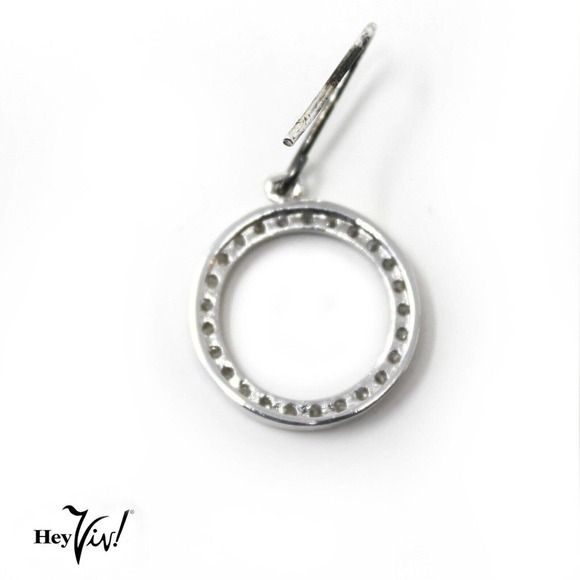 Vintage 80s Rhinestone Earrings Single Hoop on Wire New/Old Store Stock- Hey Viv - Picture 2 of 3